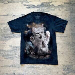 The Mountain Zombie Kitten Winston T-Shirt Adult S Tie Dye